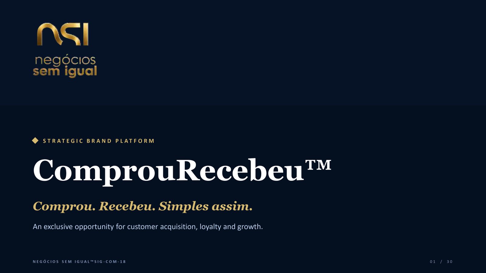 ComprouRecebeu - Strategic Brand Plataform