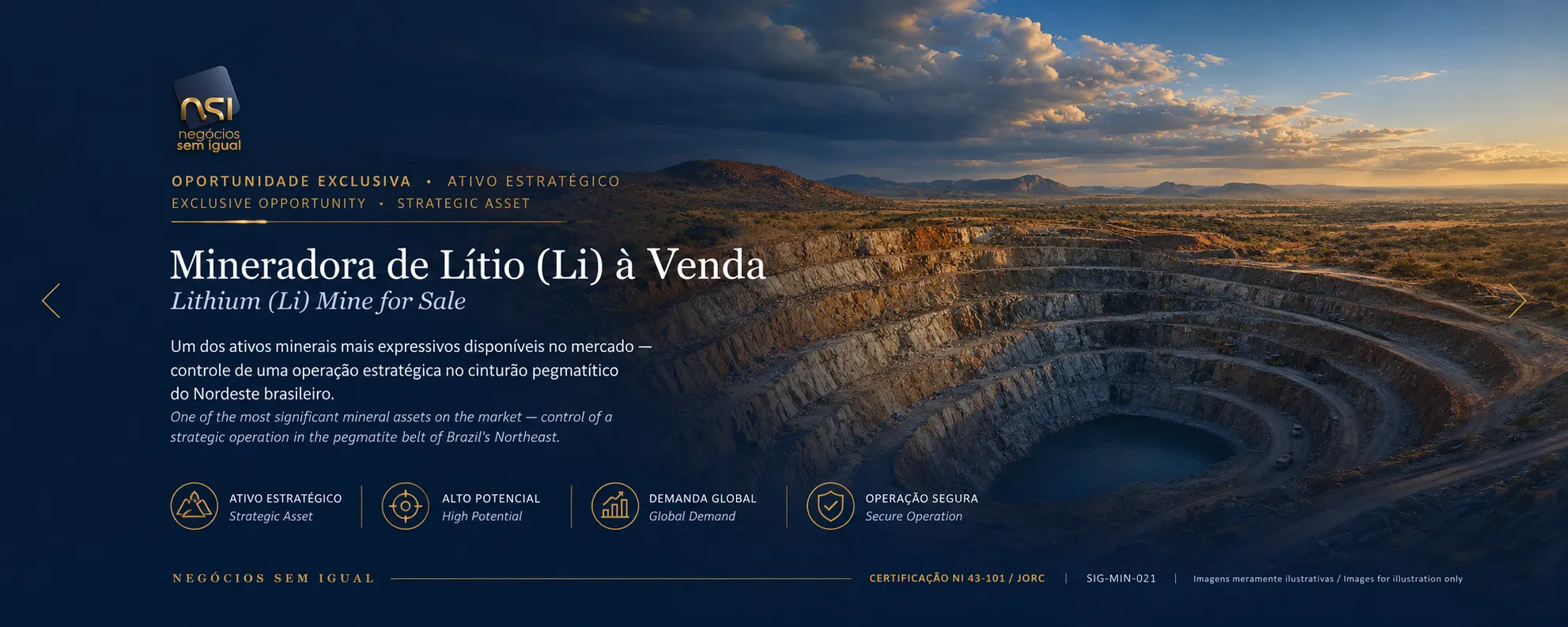 Mineradora de Lítio à venda